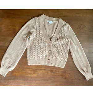 Cropped Brown Cardigan, S